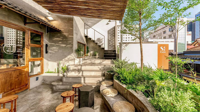 Dịch vụ trồng cây xanh cho quán cà phê có sân vườn Dịch vụ cây xanh Thiết kế cảnh quan Thiết kế sân vườn  Cây xanh Quận 1 Cây Xanh Cây cảnh Quận 1 