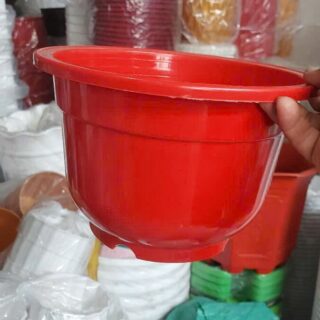 Chậu nhựa nhỏ trồng cây màu đỏ (chậu bầu) Chậu cây cảnh