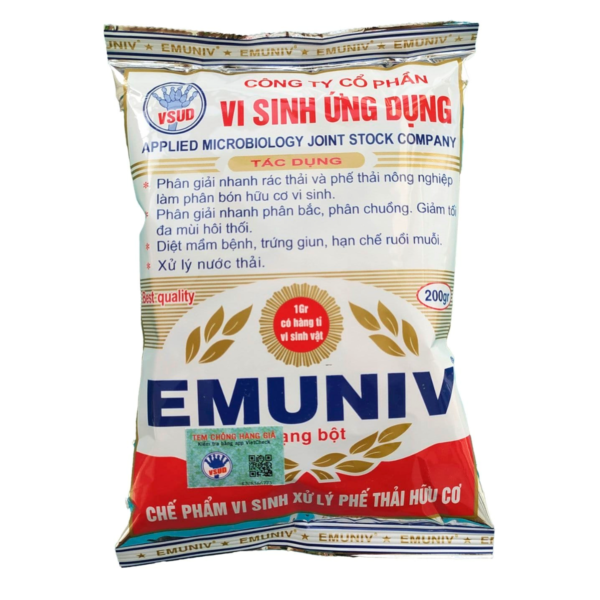 Chế phẩm EMUNIV (200g) – Ủ phân và rác hữu cơ hiệu quả, nhanh hoai mục Dụng cụ ươm cây