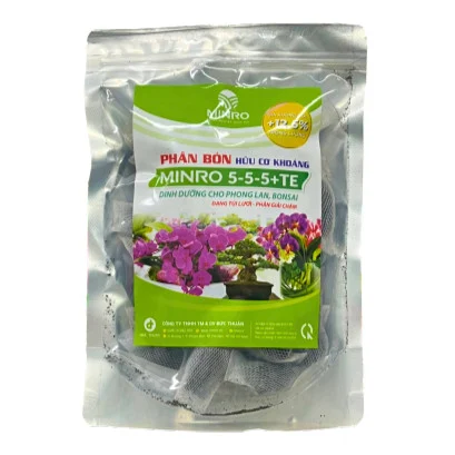 Phân hữu cơ khoáng Minro 5-5-5+TE (450g) – Dùng cho hoa lan, bonsai xanh bền đẹp Dụng cụ ươm cây