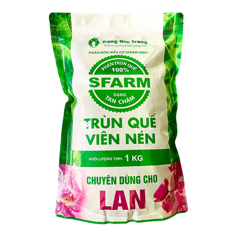Phân trùn quế viên nén SFARM cho Lan Dụng cụ ươm cây